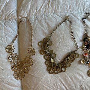 Set of 2 Gold Statement Necklaces - Charming Charlie